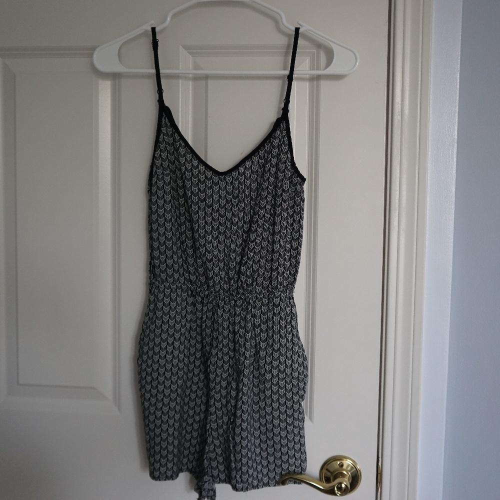 Black and white romper